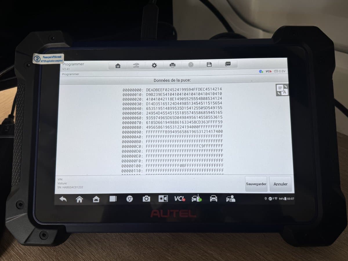 Sauvegarde et programmation du processeur Motorola MC9S12XEQ384