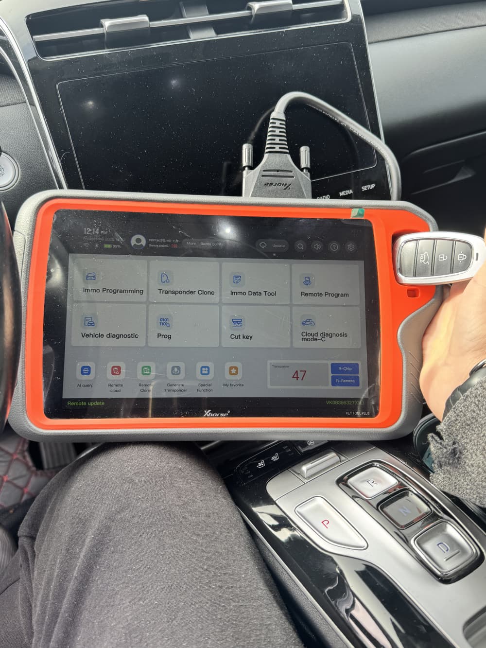 Vérification du transpondeur de la Smart Key d'origine Hyundai Tucson